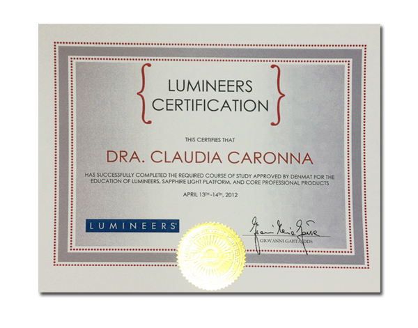 Certificado Lumineers